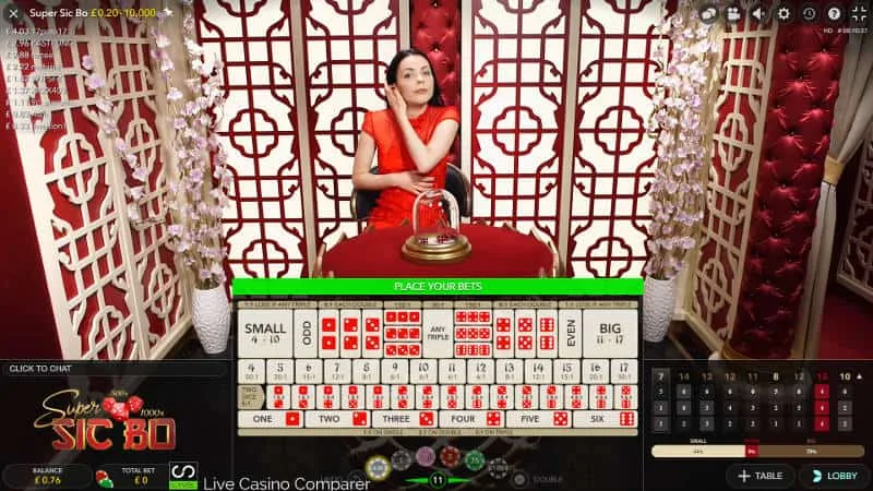 Where to Play Live Super Sic Bo for Real Money